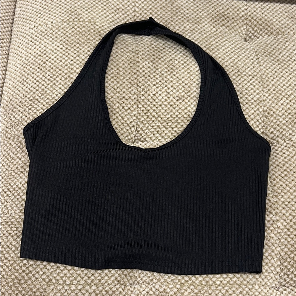 Women's Halter Neck Ribbed Crop Tops - Multicolor Set - Picture 5 of 9